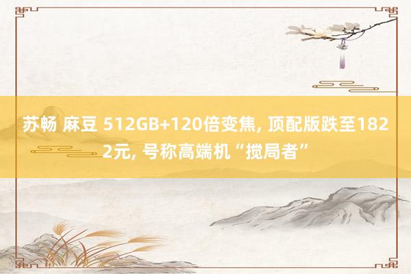 苏畅 麻豆 512GB+120倍变焦， 顶配版跌至1822元， 号称高端机“搅局者”