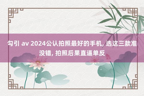 勾引 av 2024公认拍照最好的手机， 选这三款准没错， 拍照后果直逼单反