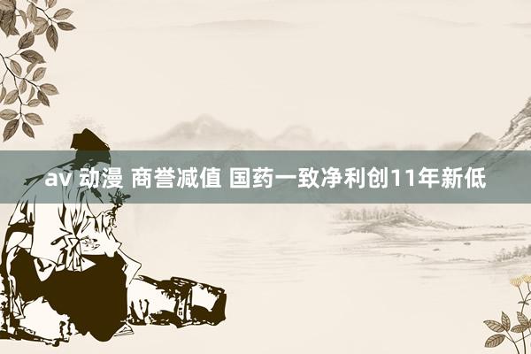 av 动漫 商誉减值 国药一致净利创11年新低